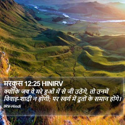 मरकुस 12:25 HINIRV Bible Verse Image