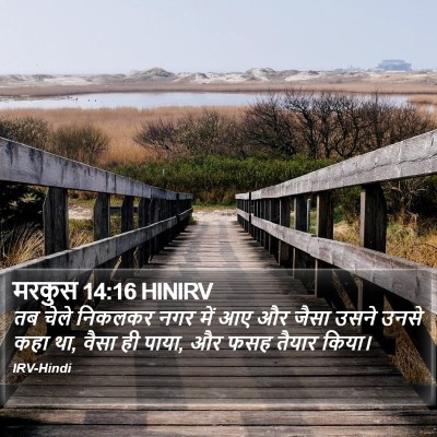 मरकुस 14:16 HINIRV Bible Verse Image