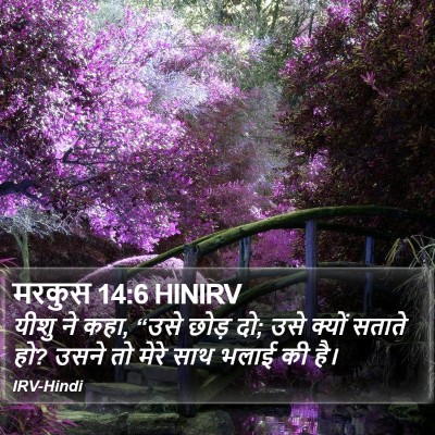 मरकुस 14:6 HINIRV Bible Verse Image