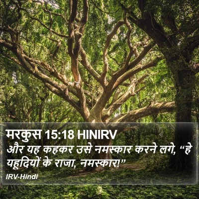मरकुस 15:18 HINIRV Bible Verse Image
