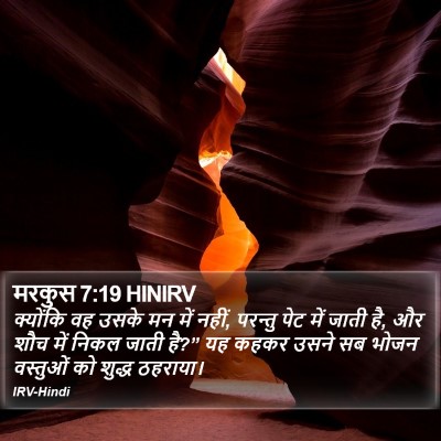 मरकुस 7:19 HINIRV Bible Verse Image