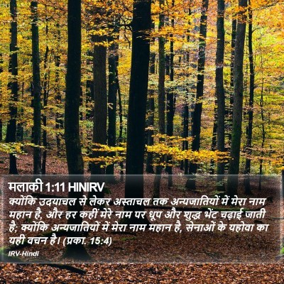 मलाकी 1:11 HINIRV Bible Verse Image