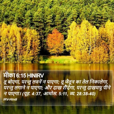 मीका 6:15 HINIRV Bible Verse Image