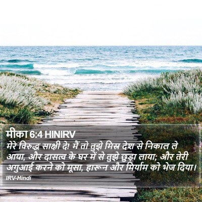 मीका 6:4 HINIRV Bible Verse Image