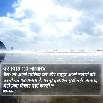 यशायाह 1:3 HINIRV Bible Verse Image