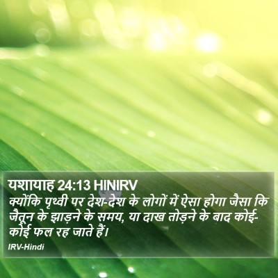 यशायाह 24:13 HINIRV Bible Verse Image