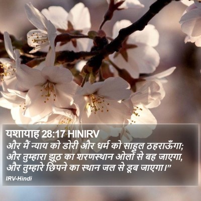 यशायाह 28:17 HINIRV Bible Verse Image