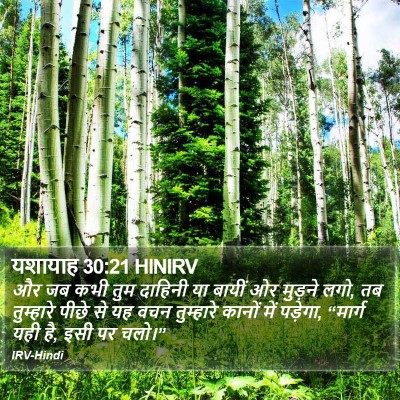 यशायाह 30:21 HINIRV Bible Verse Image