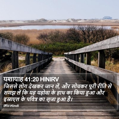 यशायाह 41:20 HINIRV Bible Verse Image