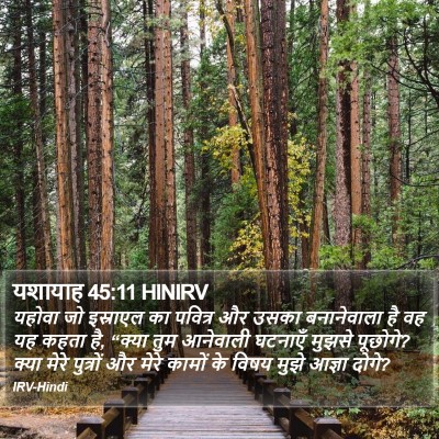 यशायाह 45:11 HINIRV Bible Verse Image