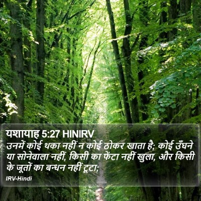 यशायाह 5:27 HINIRV Bible Verse Image