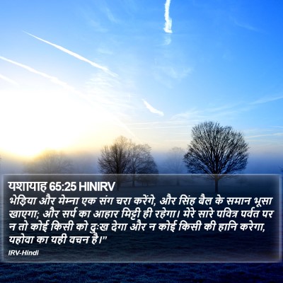 यशायाह 65:25 HINIRV Bible Verse Image