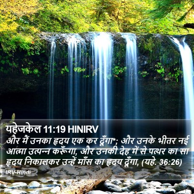 यहेजकेल 11:19 HINIRV Bible Verse Image