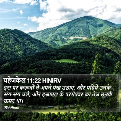 यहेजकेल 11:22 HINIRV Bible Verse Image