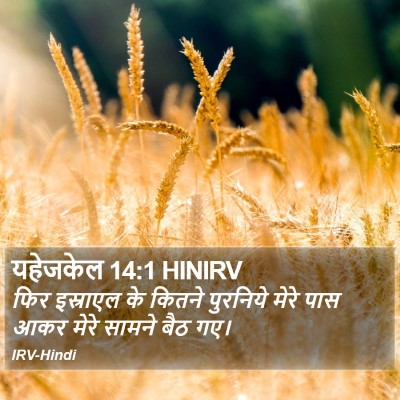 यहेजकेल 14:1 HINIRV Bible Verse Image