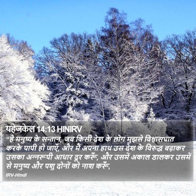 यहेजकेल 14:13 HINIRV Bible Verse Image