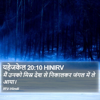 यहेजकेल 20:10 HINIRV Bible Verse Image