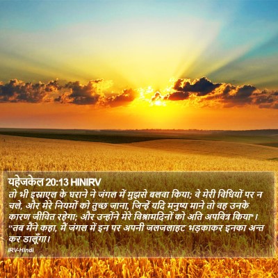 यहेजकेल 20:13 HINIRV Bible Verse Image