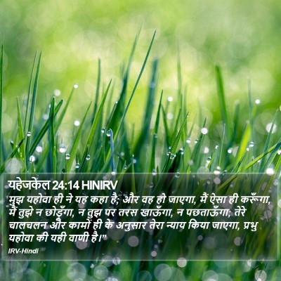 यहेजकेल 24:14 HINIRV Bible Verse Image
