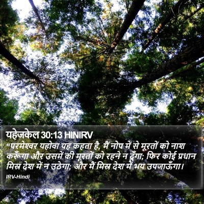 यहेजकेल 30:13 HINIRV Bible Verse Image