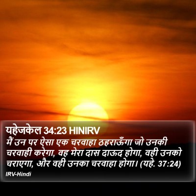 यहेजकेल 34:23 HINIRV Bible Verse Image