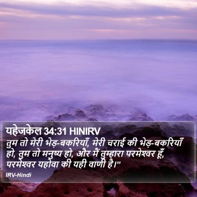 यहेजकेल 34:31 HINIRV Bible Verse Image