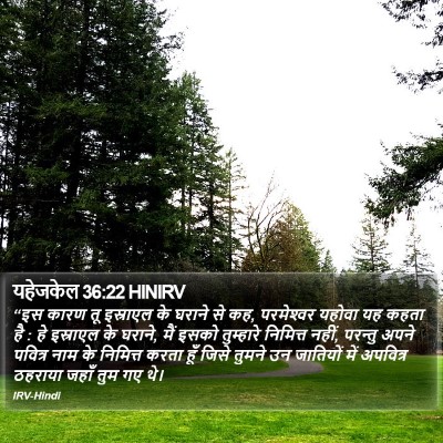 यहेजकेल 36:22 HINIRV Bible Verse Image
