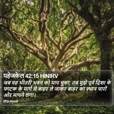 यहेजकेल 42:15 HINIRV Bible Verse Image