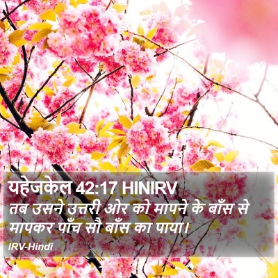यहेजकेल 42:17 HINIRV Bible Verse Image