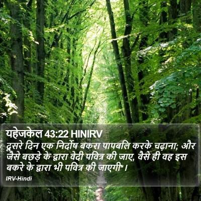 यहेजकेल 43:22 HINIRV Bible Verse Image