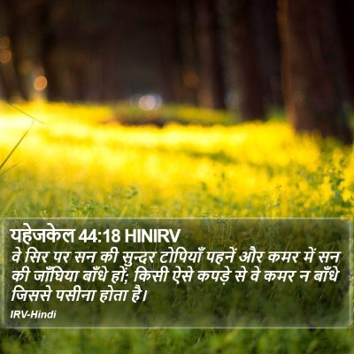 यहेजकेल 44:18 HINIRV Bible Verse Image