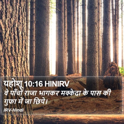 यहोशू 10:16 HINIRV Bible Verse Image