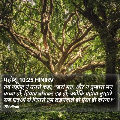 यहोशू 10:25 HINIRV Bible Verse Image
