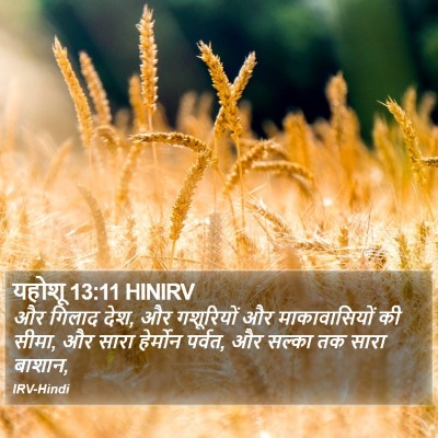 यहोशू 13:11 HINIRV Bible Verse Image