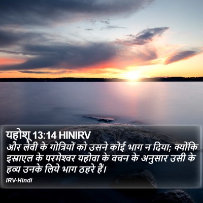 यहोशू 13:14 HINIRV Bible Verse Image
