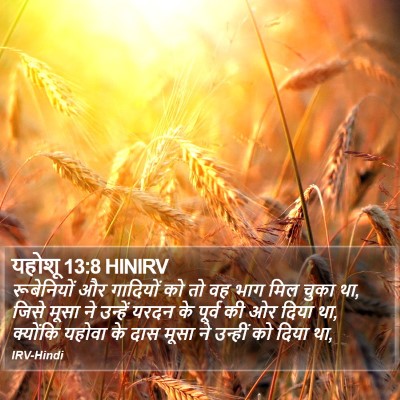 यहोशू 13:8 HINIRV Bible Verse Image