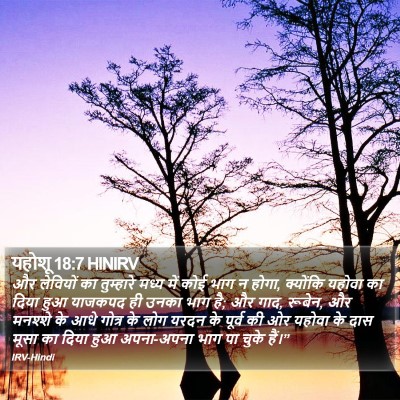 यहोशू 18:7 HINIRV Bible Verse Image
