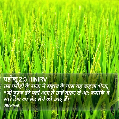 यहोशू 2:3 HINIRV Bible Verse Image