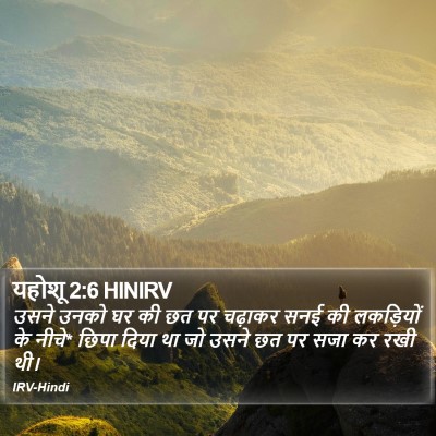 यहोशू 2:6 HINIRV Bible Verse Image
