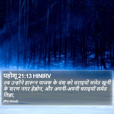 यहोशू 21:13 HINIRV Bible Verse Image