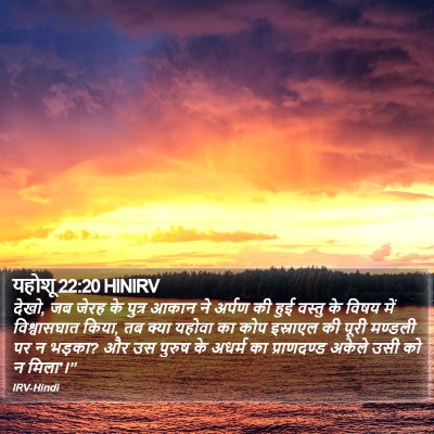 यहोशू 22:20 HINIRV Bible Verse Image