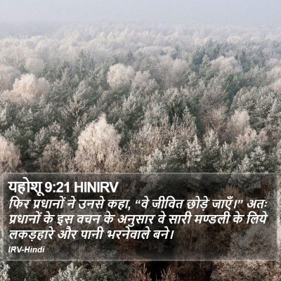 यहोशू 9:21 HINIRV Bible Verse Image