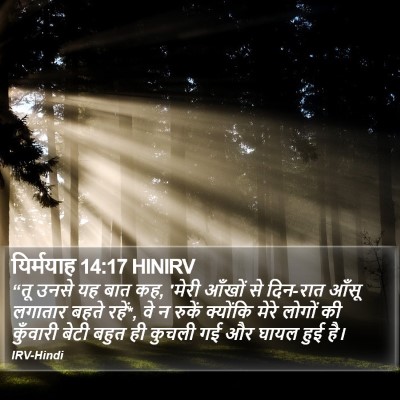 यिर्मयाह 14:17 HINIRV Bible Verse Image