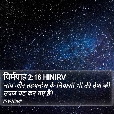 यिर्मयाह 2:16 HINIRV Bible Verse Image