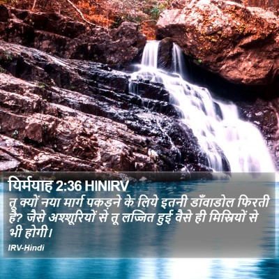 यिर्मयाह 2:36 HINIRV Bible Verse Image
