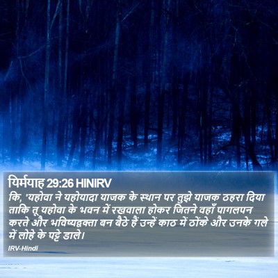 यिर्मयाह 29:26 HINIRV Bible Verse Image