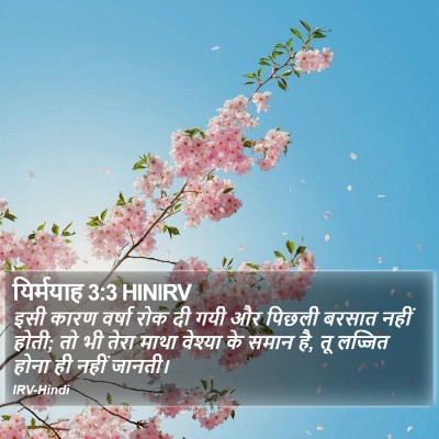 यिर्मयाह 3:3 HINIRV Bible Verse Image
