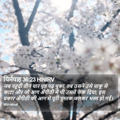 यिर्मयाह 36:23 HINIRV Bible Verse Image