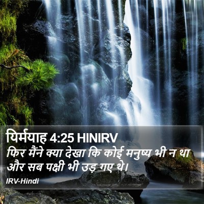 यिर्मयाह 4:25 HINIRV Bible Verse Image