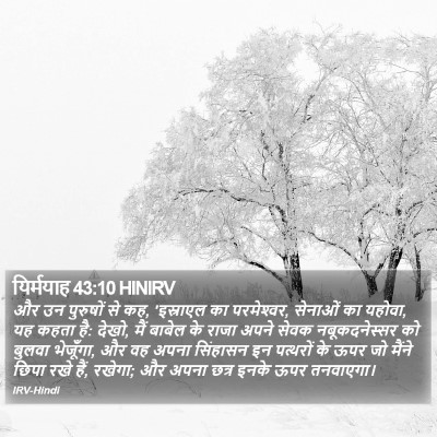 यिर्मयाह 43:10 HINIRV Bible Verse Image